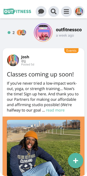 Social app for Out Fitness