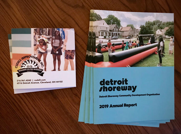 Nonprofit annual reports in two print formats