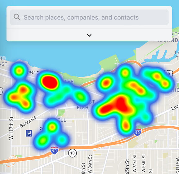 Member database heatmap and search box