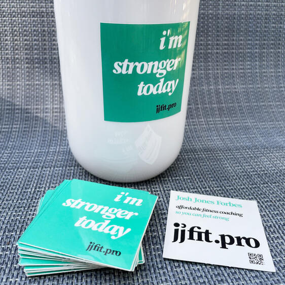 JJFIT promotional stickers