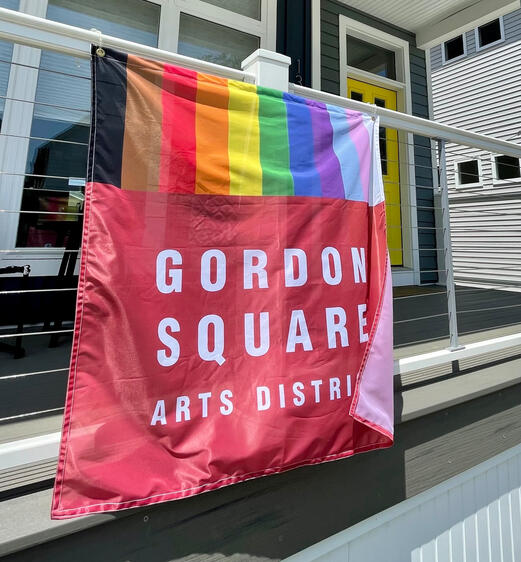 Pride flag designed for Gordon Square Arts District