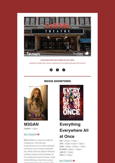 Capitol Theatre e-newsletter